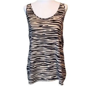 Sparkle & Fade Lace Zebra Print Top